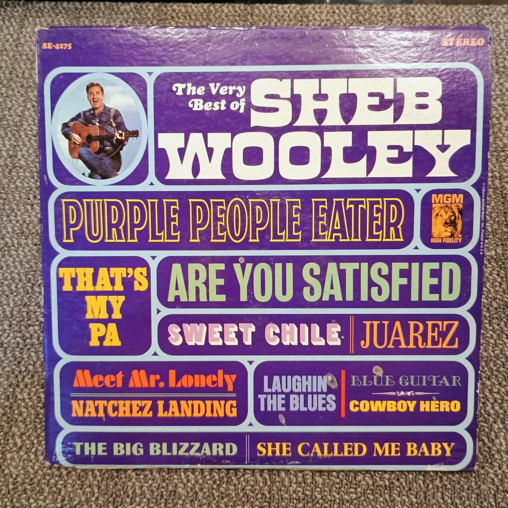 Sheb Wooley The Very Best Of Vinyl LP Purple People Eater MGM SE-4275 Stereo